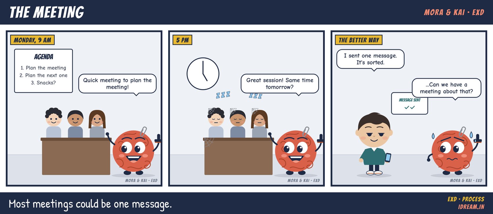 Mora & Kai cartoon strip: The Meeting