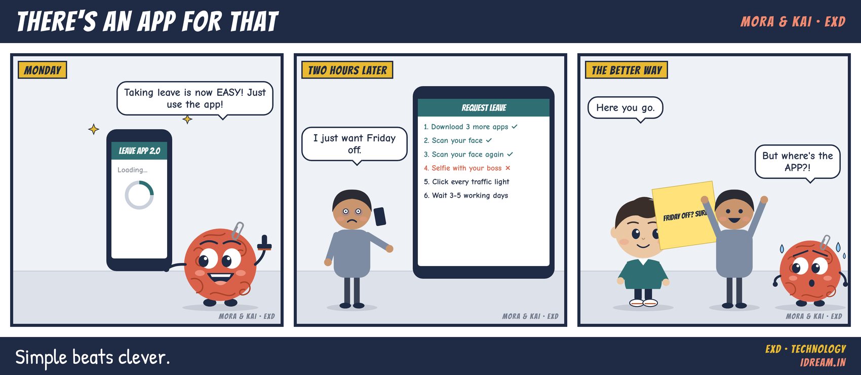 Mora & Kai cartoon strip: There's An App For That