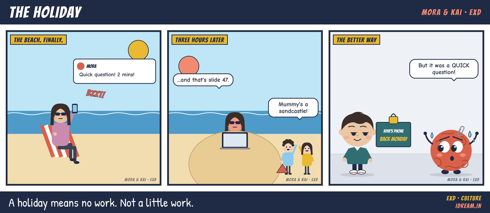 Mora & Kai cartoon strip: The Holiday